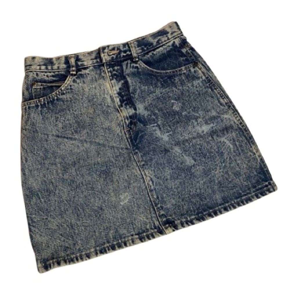 Vintage 80s Acid Stone Wash Jean Skirt